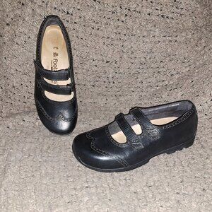 FOOTPRINTS/BIRKENSTOCK-Black Leather 2 Strap Mary Janes/Wingtips-Sz 36-Near Mint